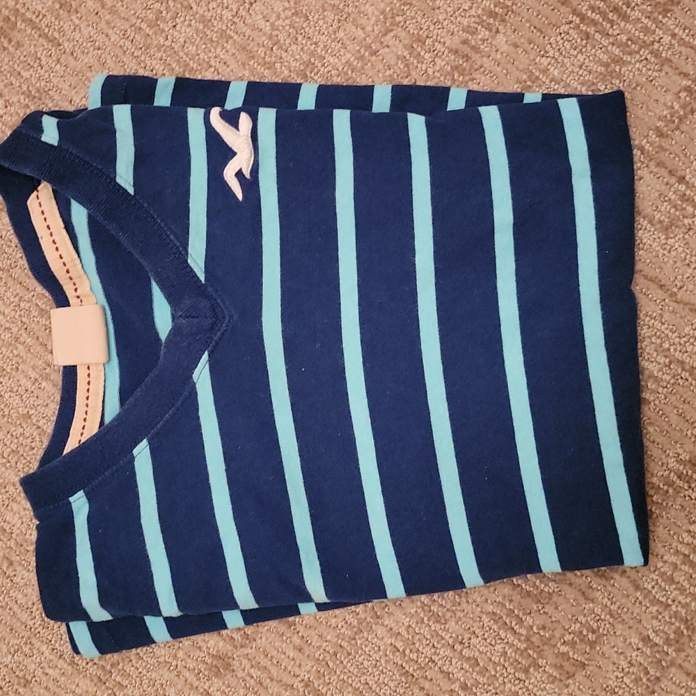 Hollister Short Sleeve tee Size S blue stripe